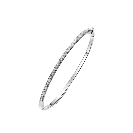 Guanpu Pavilion Fat Donglai same style pt950 platinum bracelet half circle diamond bracelet light luxury fashionable jewelry moissanite wedding 18k white gold 16cm