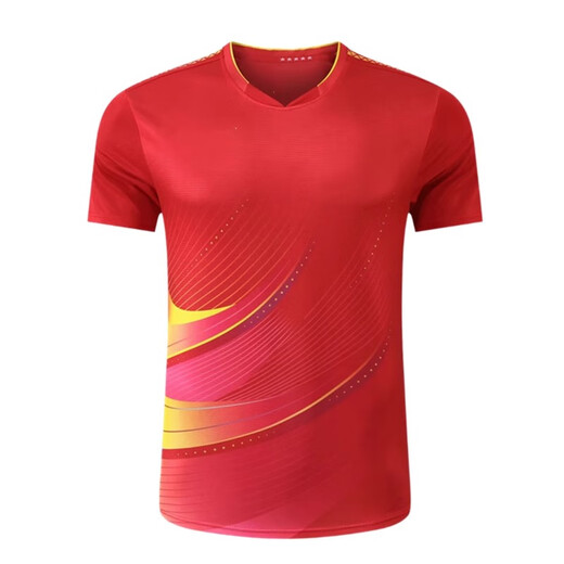 
Butterfly jersey 2025 new national team table tennis uniform suit men's and women's competition uniform Wang Chuqin quick-dry sports group purchase custom 6626 red men's top L