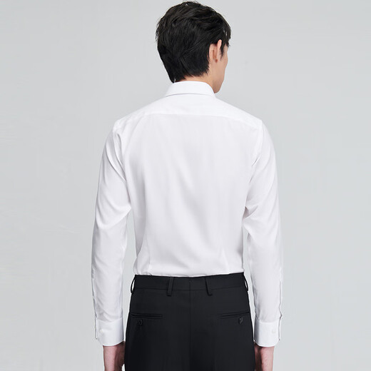 Journal Bird Free Free Long Mancheve Shirt's Men's Business Texture Facile à maintenir la chemise Kebc251011u White 40