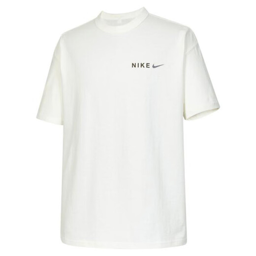 Nike (Nike) T-shirt à manches courtes pour hommes 2025 Summer Sportswear Simple Lowable Casual Casual Round Round Cold Half-Maleved Cotton Pure Cotton HF6172-133 mètres blanc L Recommandé 130-150jin [Jin est égal à 0,5 kg]