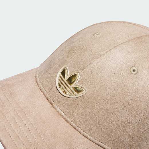 阿迪达斯 （adidas）三叶草男帽女帽秋季新款鸭舌帽棒球帽时尚简约百搭运动休闲帽 JL7589影迹卡其棕 OSFM