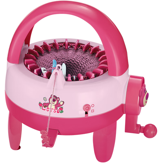 Máquina de tejer Disney suéter de punto suéter a mano Artefacto de la casa infantil juguetes para el regalo de cumpleaños de la casa de fresa
