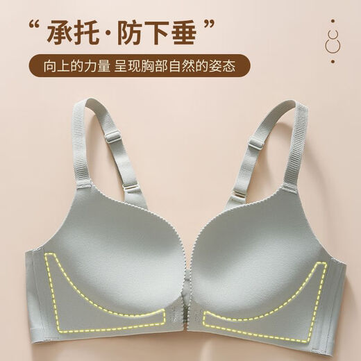 Ancient and modern (GUJIN) thick models are available. New front-button seamless underwear to hold breasts and prevent sagging. Girls' no-wire comfortable bra. Front-button burgundy single piece. XL. Suitable for 38/85AB (thick model)