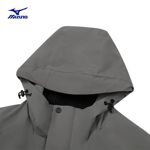 Mizuno (MIZUNO) 25th new style hooded waffle velvet jacket for men and women, three-in-one jacket
