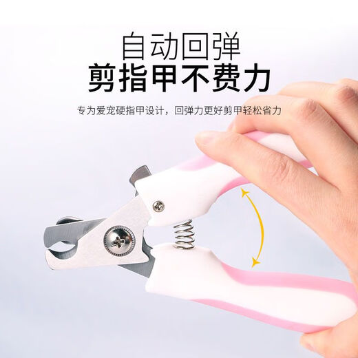 Captain Ban, suitable for novices, pet nail scissors, cat and dog grooming tools and supplies, with file, large sky blue - free file