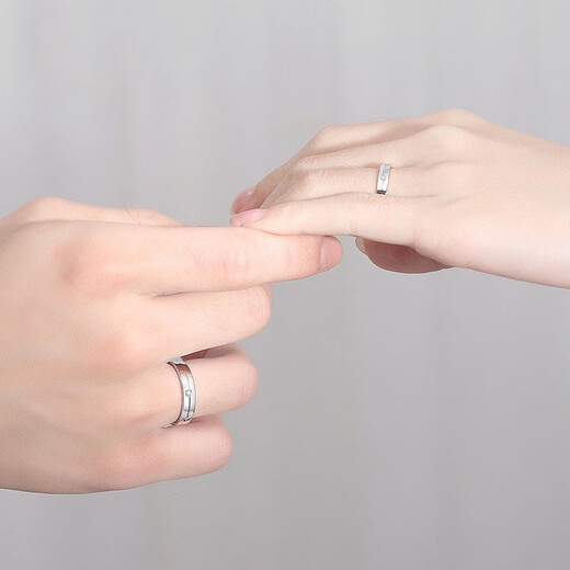 MZMZ platinum couple ring for men and women pt950 platinum fashionable knot engagement ring Chinese Valentine's Day gift for girlfriend light luxury model-love secret ring