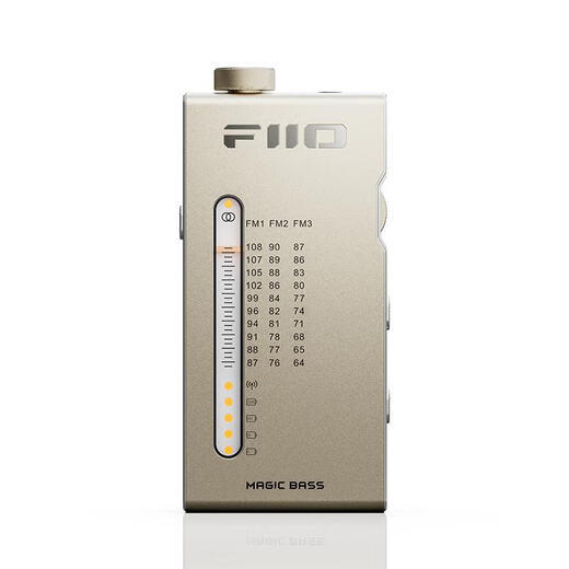 FiiO Portable Rechargeable Lithium Battery Nostalgic Retro Mini Stereo Amplifier FM Radio RR11 Titanium Gold