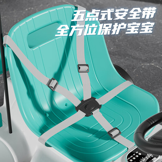 Yuenni children's electric kart four-wheel drift car for boys and girls baby rechargeable children's car with remote control electric car drift car black 6V7 dual-wheel drive remote control