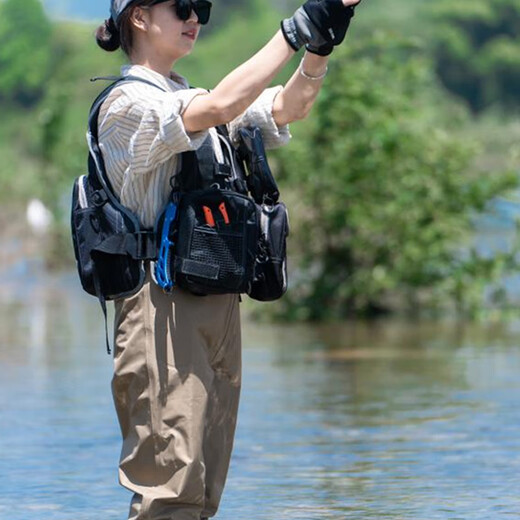 SEKOYA Waist Wading Pants Luya Equipment Fishing Suit Stream Fishing One-piece Waterproof Rain Pants Catch the Sea Wear-Resistant Half-body Wading Pants 5006J Khaki L Shoe Size 42