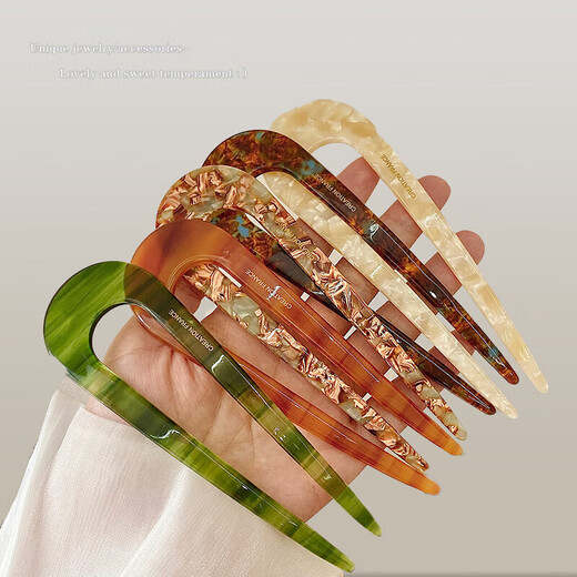 Toutu sticker U-shaped hairpin U-shaped hairpin women's hairpin high-end simple hair twist artifact ancient style SN0009 Haoran 2 pieces (99 Miss Sister's Choice)