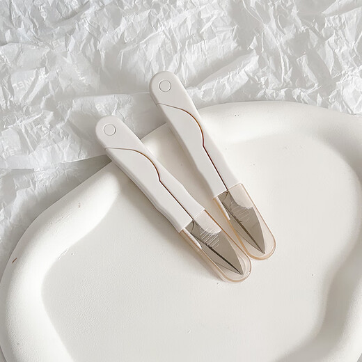 Xin Cong U-shaped round head spring sewing handmade small scissors for household portable special stainless steel cross stitch thread trimming scissors U-shaped scissors 3 pack