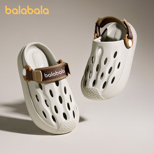 Balabala children's hole shoes for summer new style boys' non-slip sandals wear medium and large children's indoor girls' soft sole beach shoes
