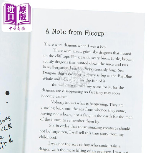 驯龙高手 卷1 英文原版 同名电影原著小说 How to Train Your Dragon Book 1 Cressida Cowell