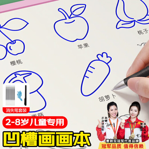 Lei Lang children's pen control training groove drawing book 2-8 years old picture book children's educational toys birthday gift