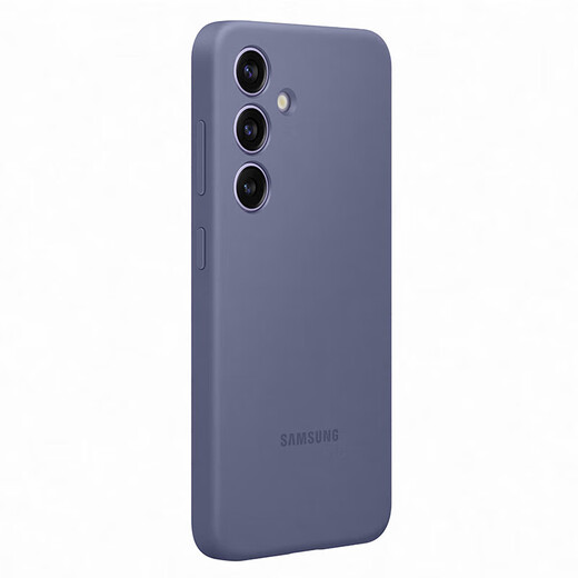 Samsung Galaxy S24 + Case de téléphone mobile Original Original Même couverture de cas de protection en silicone avec un cas de protection de la couverture arrière ultra-mince et simple Galaxy S24 + Purple