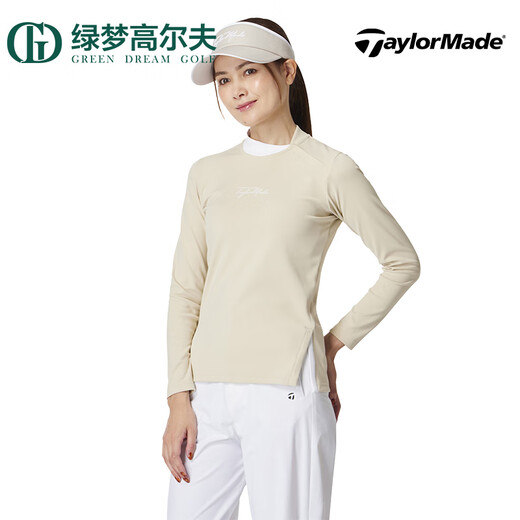 Taylormade泰勒梅高尔夫服装新款女士运动防风golf长袖立领上衣 白色-M13298 L