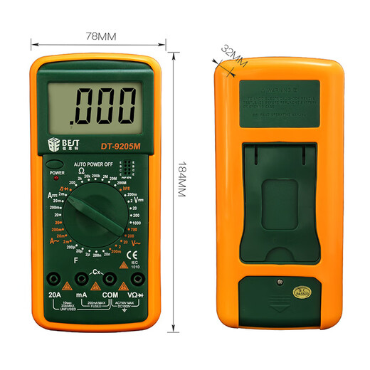 Kezhitu personnalisé 9205m numérique multimètre numérique Mesure de maintenance de téléphone mobile Multimètre Multimètre Multimatique DIGNAL METTER METTOR 9205M STANDARD ONE