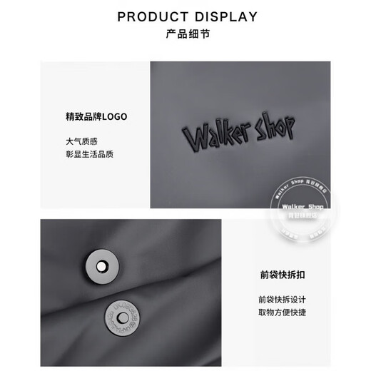 Walker Shop [New 2025] Backpack for masculin's Schoolbag, grande capacité, sac à dos de voyage informatique à l'épreuve d'eau pour hommes, gris élégant [boîte cadeau / entrepôt de Pékin livraison / livraison le lendemain] Version améliorée du film 30cm * 45cm * 15cm