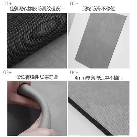 Kezitu customized mud bathroom soft floor mat bathroom door anti-slip mat diatomite strong water-absorbent foot pad toilet quick-drying carpet rectangular-bath-marble 80*120cm thick 4.5mm-high quality