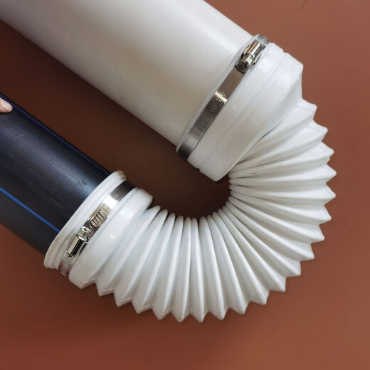 PVC Elbow Water Supply Pipe Accessories 90 Degree Right Angle Elbow 75 110 160 PVC Pipe Joint Drainage Pipe Universal Soft Joint Soft Connection Quick Union Black Rubber (Thickened) Clamp Inner Diameter 200 mm Length 650 mm