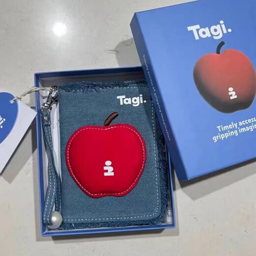 tagi护照夹珍珠牛仔流苏旅行护照夹收纳包礼物证件卡包 粉色 送礼盒