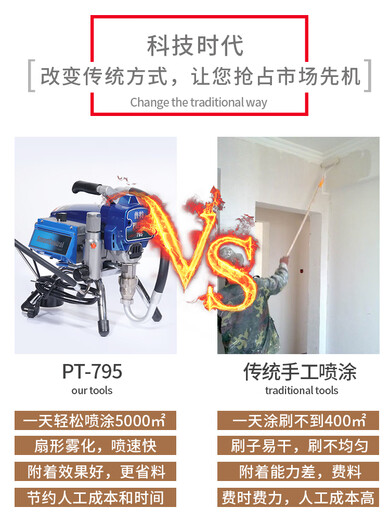 
Wen Yijia customized PT795 895 995 595 695 -395 690 paint coating latex paint sprayer PT995 is suitable for large, medium and small projects
