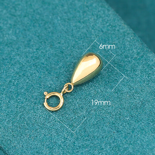 Library selected leaves 18K gold water drop drop pendant trendy women plain gold simple pigeon egg ins necklace pendant light gold pendant without chain - ready stock