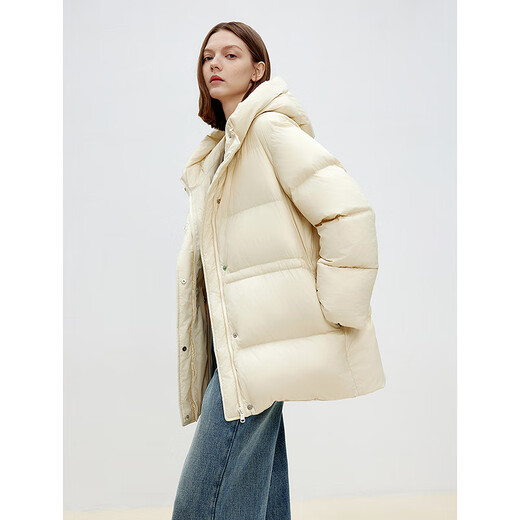 Langzi Holdobaji White Gans Down Design fühlt sich High-End-Schlampe Winter neuer Down-Jacke auf Weiß M.