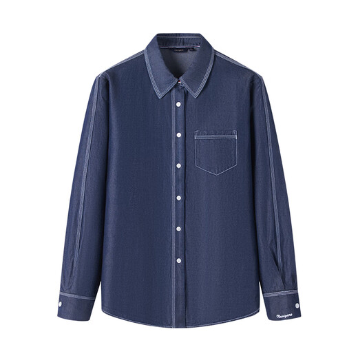 Navikel Italian sailing cowgirl long-sleeved shirt jacket casual loose shirt 2313005502 Blue L