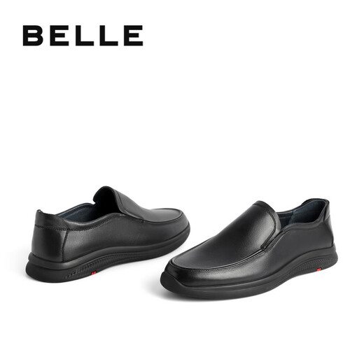 Belle BELLE cow leather men's business casual leather shoes 18029AM1 black 3 42