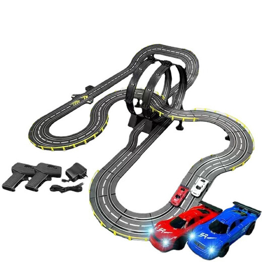 Shengji Racing Track Toys Toys Car Toys Детский электрический дистанционное управление автомобильным поездом Трек Трек День рождения подарка на день рождения на 18,1 метра Электрический трек гонки 2024 гонка 2* Электрический дистанционное управление + 4* гоночный автомобиль с дистанционным управлением с автомобилем с автомобилем.