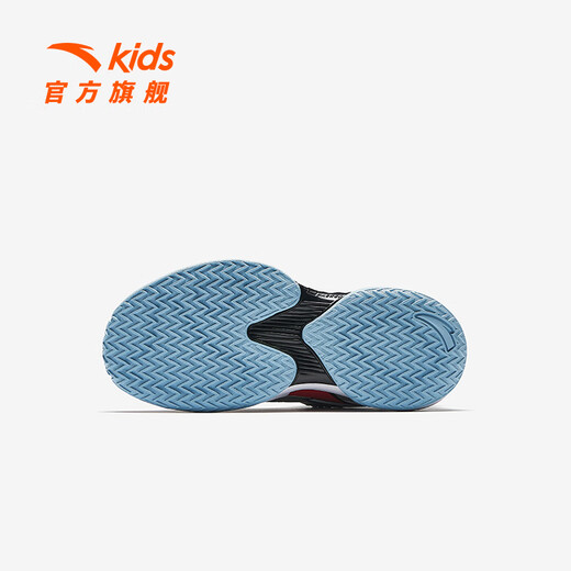 Anta children's sneakers boys' shoes 2025 summer new product mesh breathable knob button reverse scale stubborn basketball shoes black/silver/hot red-1 33