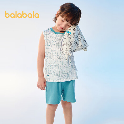 
Balabala children's vest set summer air conditioning suit boys and girls pajamas small middle and big children's home clothes 208225171203