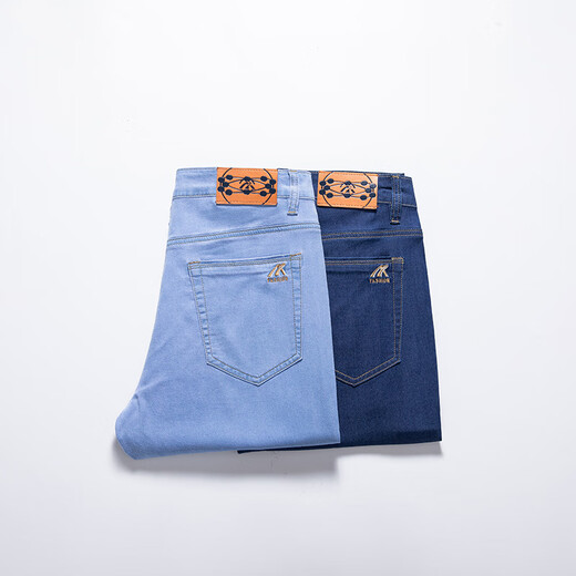 DVW Men's Clothing Brand Jean's Men's Summer Tennis Tennis Loose Loose Straitement CELATIQUE ÉLASTIQUE MENSERS MENSER 9767B BOID BLUE BLUE 38 38