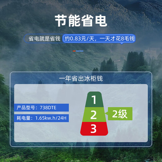 美菱（MeiLing）冰柜卧式大容量冷柜商用家用 零下40度深冷速冻 电子控温冷藏冷冻转换展示柜保鲜柜双门雪糕柜 738升【-40度/电控】PCM内胆 738L