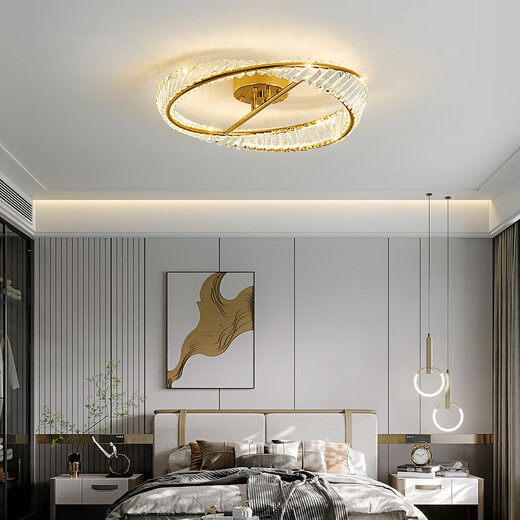 XMSJ Custom Italian Light Luxury Crystal Decke Wohnzimmer Lichter postmodern einfach 2022 Neues romantisches Hauptschlafzimmer Dining 1W D Modell 6623-800-Wuji Smart Model