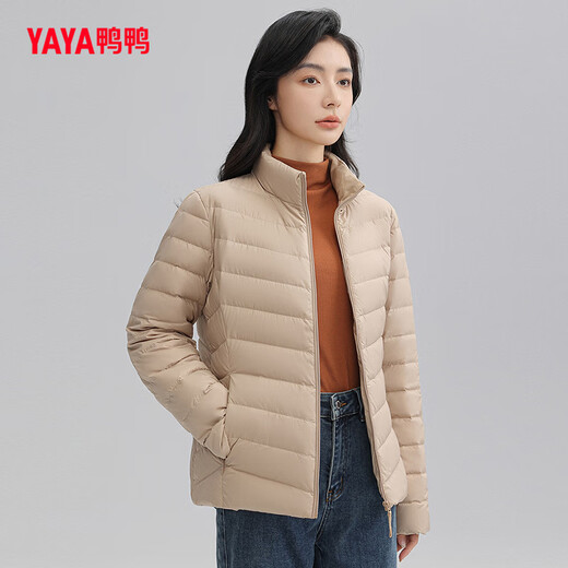 鸭鸭轻薄立领短款女式羽绒服冬季简约时尚女式优雅小外套