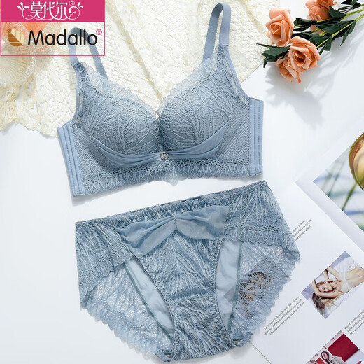 Modal Ben Ming Nian Big Red Large Size Breast-Reducing Underwear Women's Shoulder Straps Non-Slip Thick Push-Up Bra Set Red Set 70A 32A%3D Set