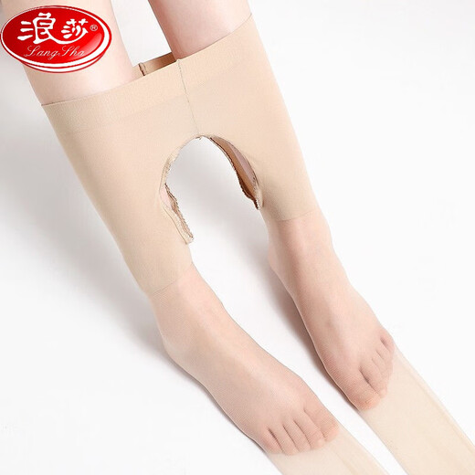浪莎（LangSha）丝袜女春夏包芯丝防勾丝免脱开裆性感光腿神器高腰女丝袜 sex【AL687】黑色 1条 均码 【隐私发货】M