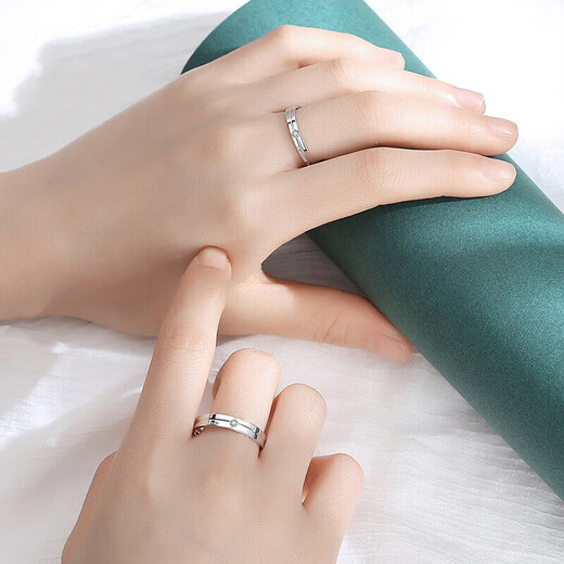 MZMZ platinum couple ring for men and women pt950 platinum fashionable knot engagement ring Chinese Valentine's Day gift for girlfriend light luxury model-love secret ring