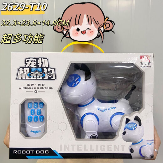 Trainingsinstitution Toy Store Multifunktion intelligenter Puzzle Roboter Spielzeughund Kinder Sprach Interaktion Fernbedienung T10 Touch Mechanical Dog