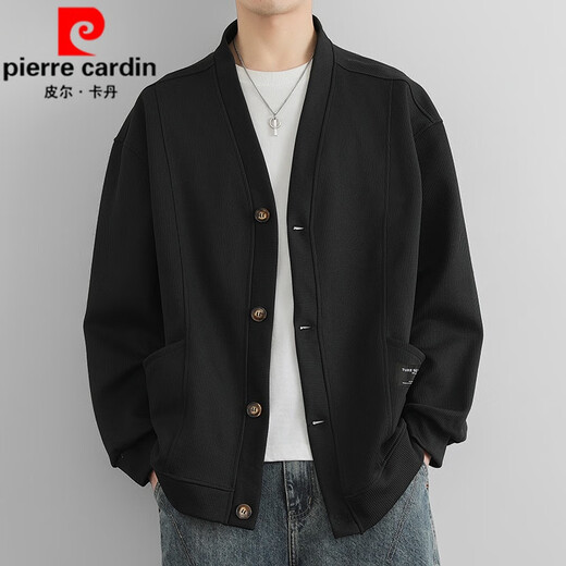 Pierre Cardin V-Neck Cardigan Chaqueta Men's Spring y Autumn Trendy Japanese Style Style Chaqueta tortuosa Top BJ723 Color de la tarjeta Light L aproximadamente 120-140Jin [Jin equivale a 0.5 kg]