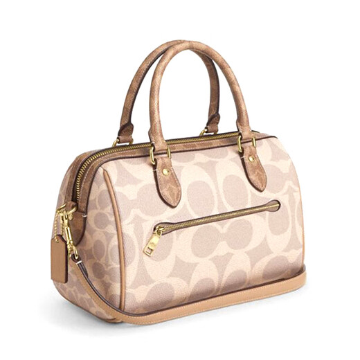 Coach (Coach) [chinesisches Valentinstag] Frauenbeutel Rowan Medium Boston Frauen One-Shoulder Crossbody-Handtasche für Freundin Cy679 Milk Tea Print Farbe Pairing IMXI9