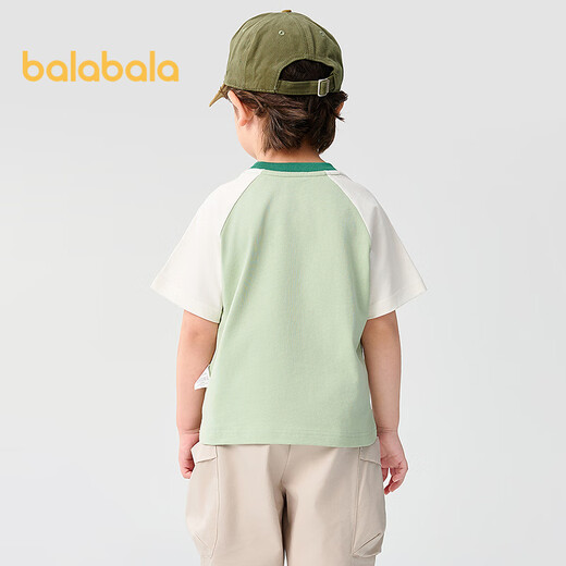 Balabala children's clothing boys short-sleeved t-shirt baby bottoming shirt 2025 summer girls' tops American style 208225117210
