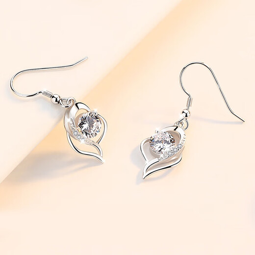 Saturday Fortune 950 Temperament Platinum Earrings Studs and Earrings Valentine's Day Birthday Gift Platinum Earrings Platinum Suitable for Platinum