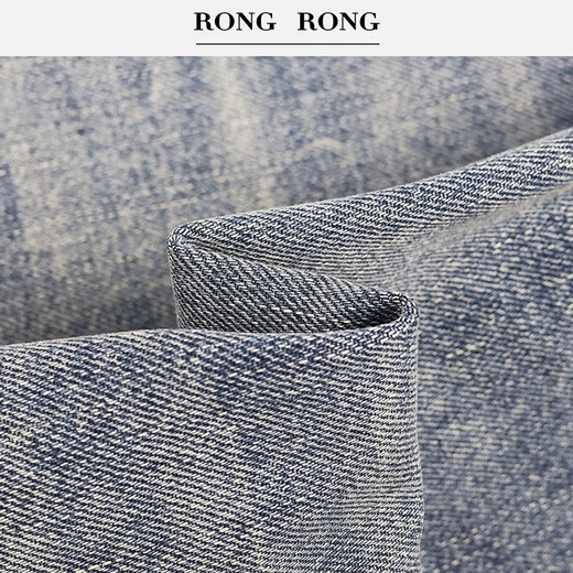 溶溶【巴黎步调】RONGRONG 重工洗水磨破宽松廓形牛仔裤XY12035-1 牛仔蓝 3636/ (95斤内溶溶尺码) S