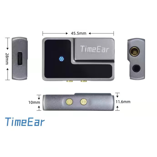 TIMEEAR TEU8 portable mobile phone wired decoding amp small tail ES9028Q2M high-performance audio decoding dual ESS9603 amp chip 3.5 4.4 dual port output light and elegant purple - free Feifan storage bag (comes with type c cable)