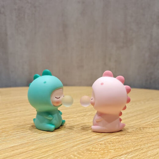 Desktop mignons petits ornements créatifs chambre fille coeur midi dessin animé cadeau car portier décoration mignon dragon de bulle verte mignonne [un paquet]