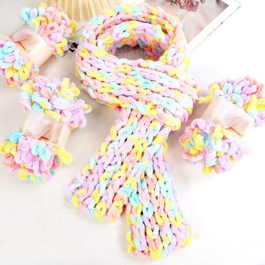 Neue Fingerwolle Donut Strick-Ohrgarn DIY Medium Dicke Wolle handgestrickt
