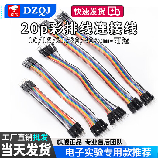 Dupont cable male to male female to female male to female 20p rehearsal cable connecting cable 10/15/21/30/40/cm Dupont cable 10cm three combinations (30 in total) No Specifications